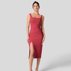 Halara stretchy bodycon midi Dress (Size Small)